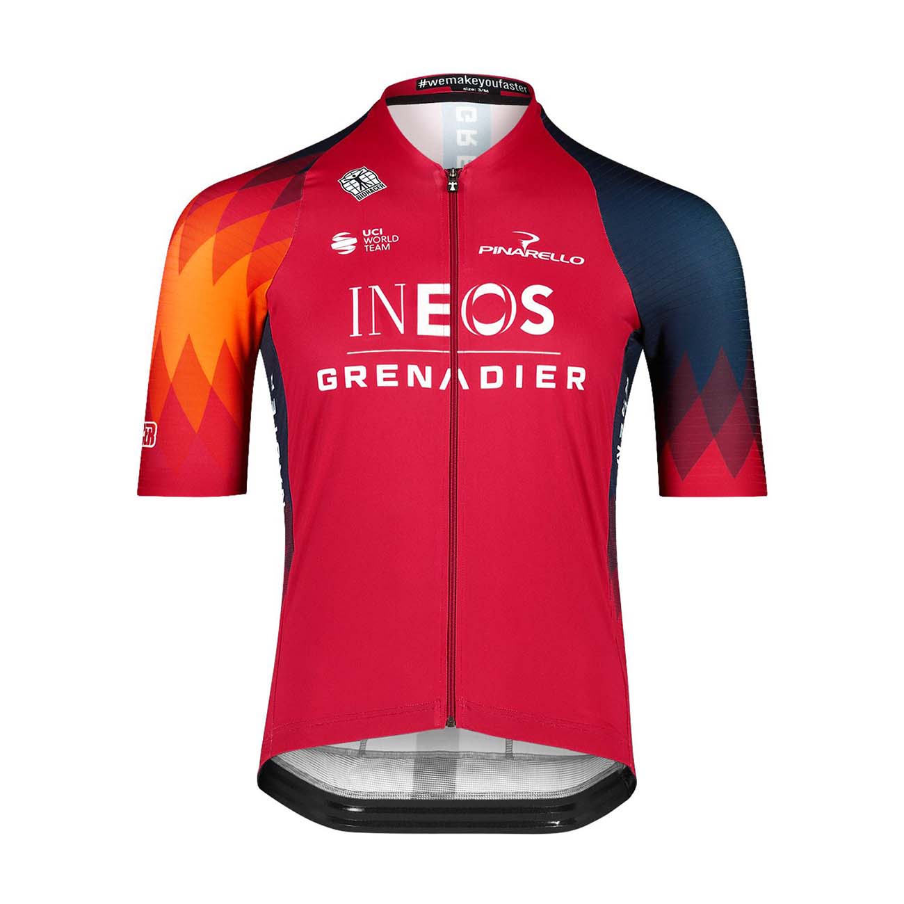 
                BIORACER Cyklistický dres s krátkým rukávem - INEOS GRENADIERS 2023 ICON RACE - červená/modrá 2XL
            