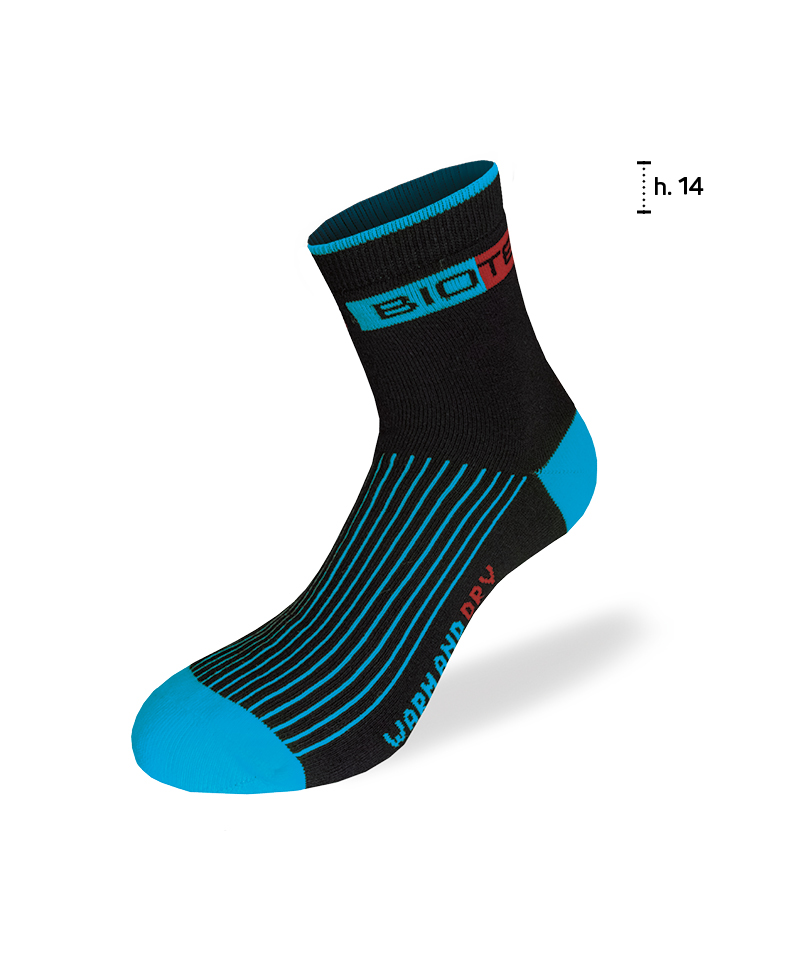 
                BIOTEX Cyklistické ponožky klasické - TERMO - černá/modrá
            