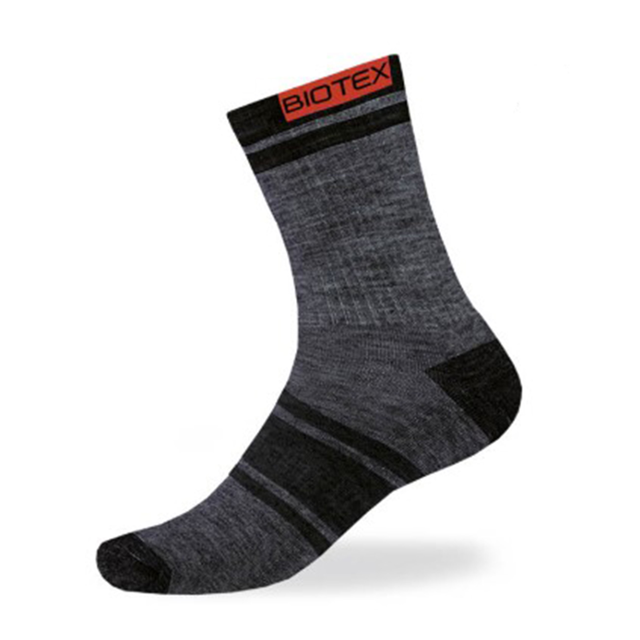 
                BIOTEX Cyklistické ponožky klasické - CALORE MERINO - šedá/černá
            