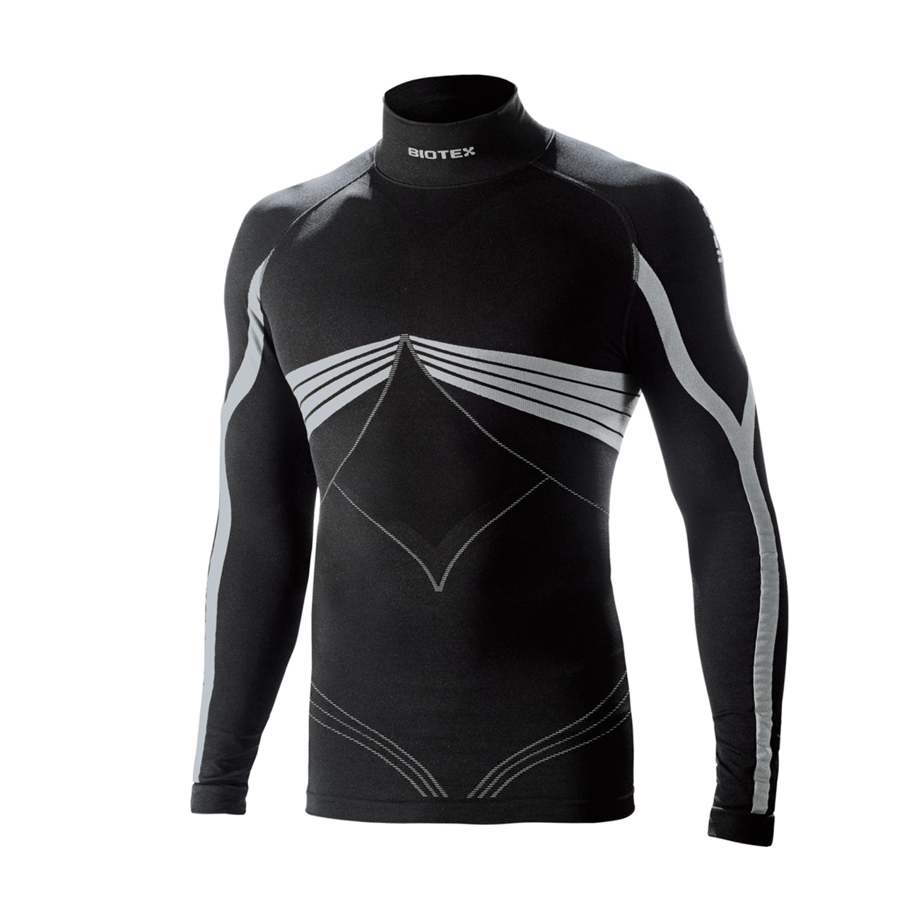 
                BIOTEX Cyklistické triko s dlouhým rukávem - 5 COMPRESSIONS - černá/šedá
            