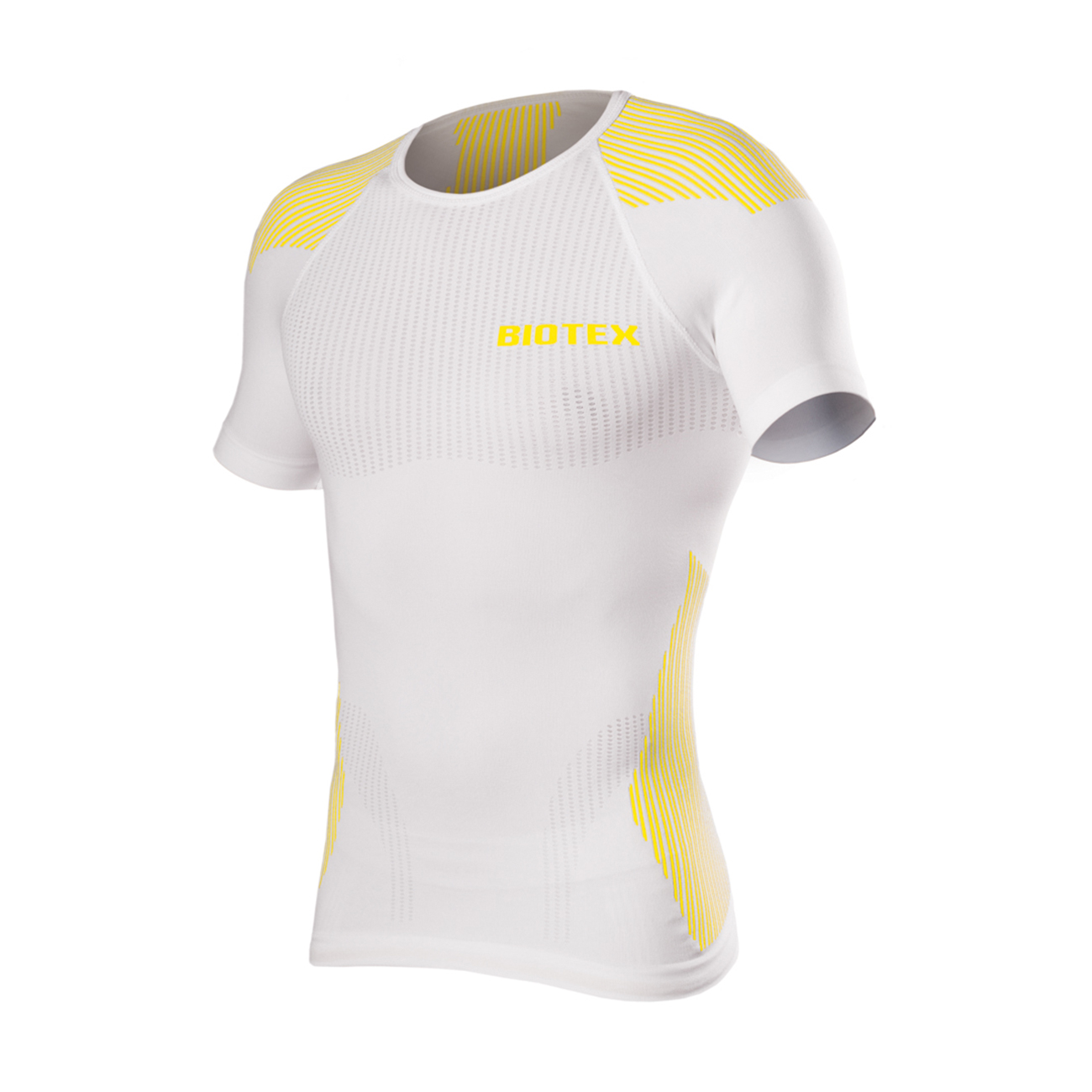 
                BIOTEX Cyklistické triko s krátkým rukávem - BIOFLEX RAGLAN - bílá/žlutá
            