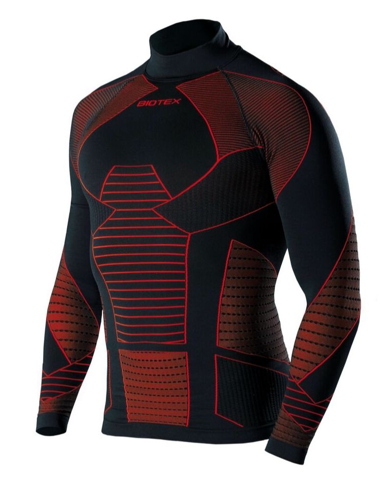 
                BIOTEX Cyklistické triko s dlouhým rukávem - ICEBREAK - černá/červená XL-2XL
            