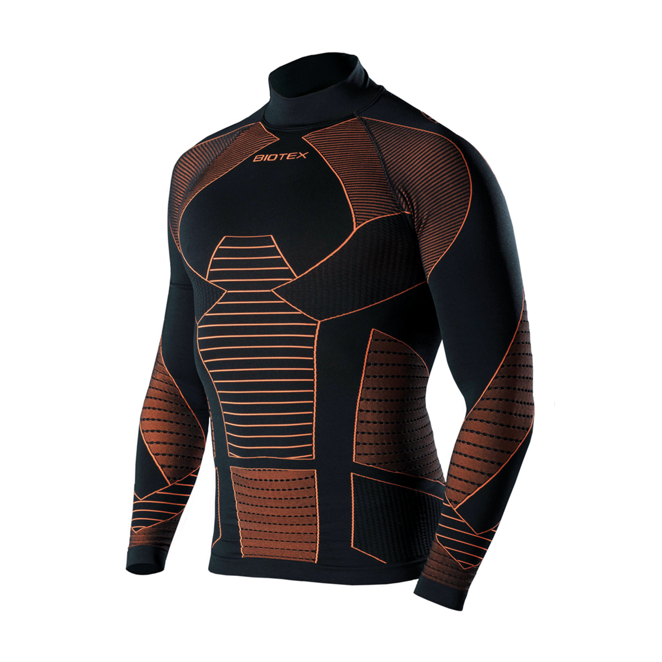 
                BIOTEX Cyklistické triko s dlouhým rukávem - ICEBREAK - černá/oranžová XL-2XL
            