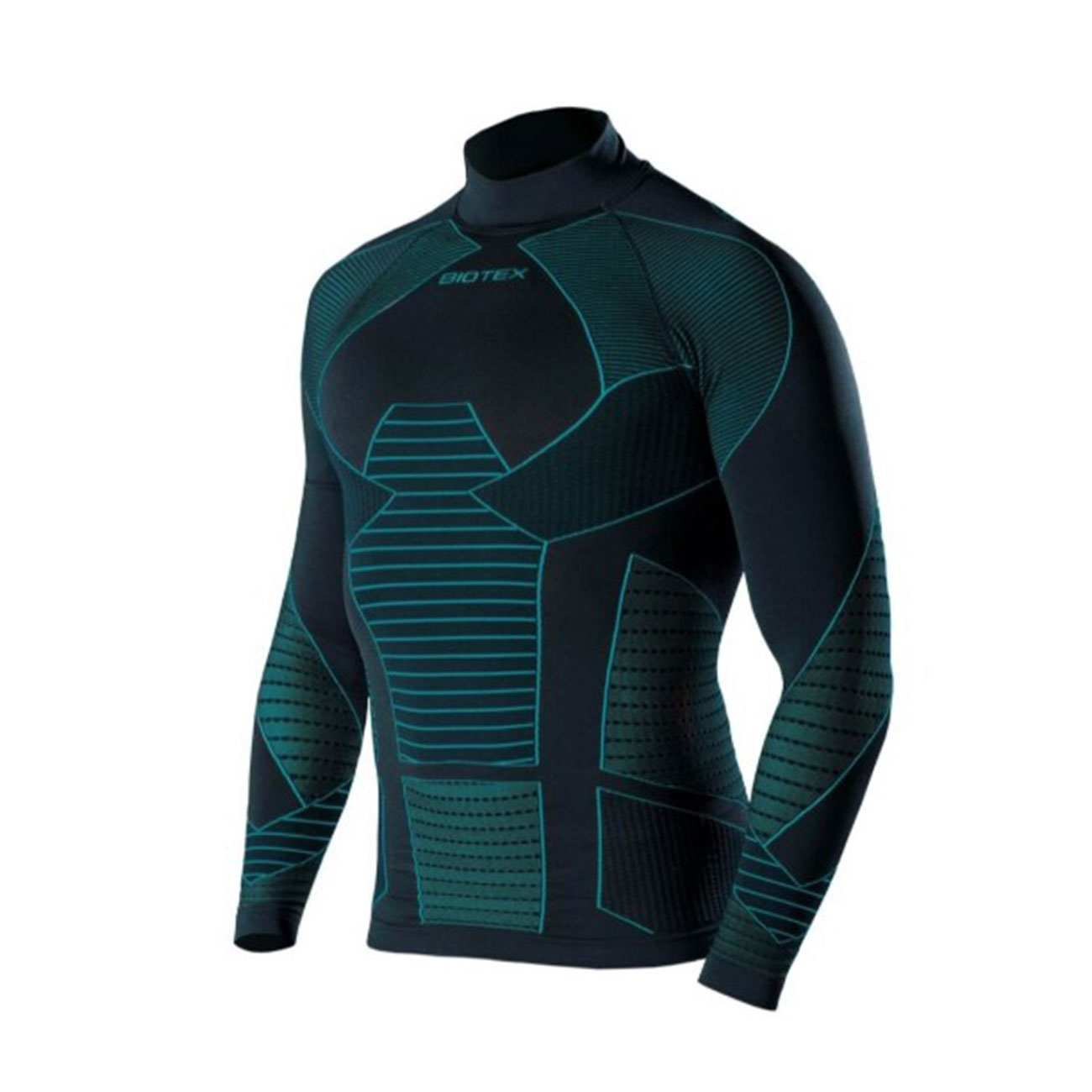 
                BIOTEX Cyklistické triko s dlouhým rukávem - ICEBREAK - černá/světle modrá XL-2XL
            