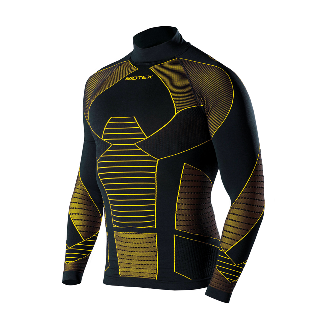 
                BIOTEX Cyklistické triko s dlouhým rukávem - ICEBREAK - černá/žlutá XL-2XL
            