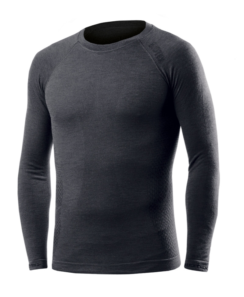 
                BIOTEX Cyklistické triko s dlouhým rukávem - CALORE MERINO - šedá XL-2XL
            