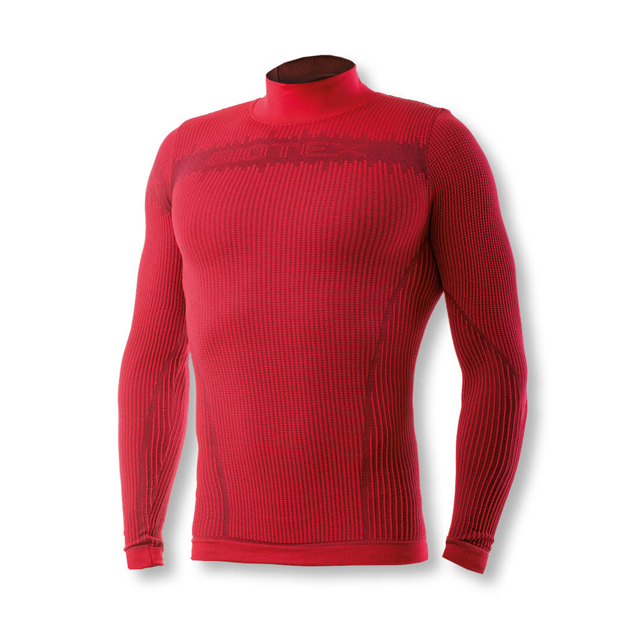 
                BIOTEX Cyklistické triko s dlouhým rukávem - 3D TURTLENECK - červená
            