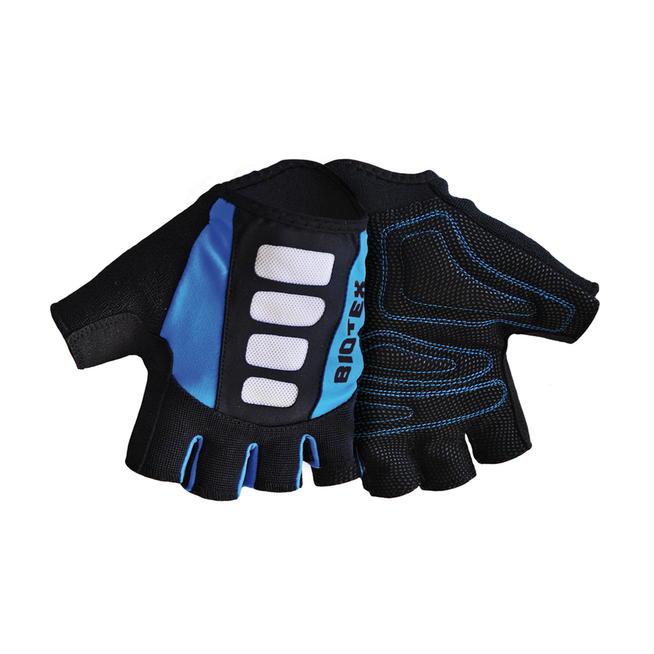 
                BIOTEX Cyklistické rukavice krátkoprsté - MESH RACE  - černá/modrá
            