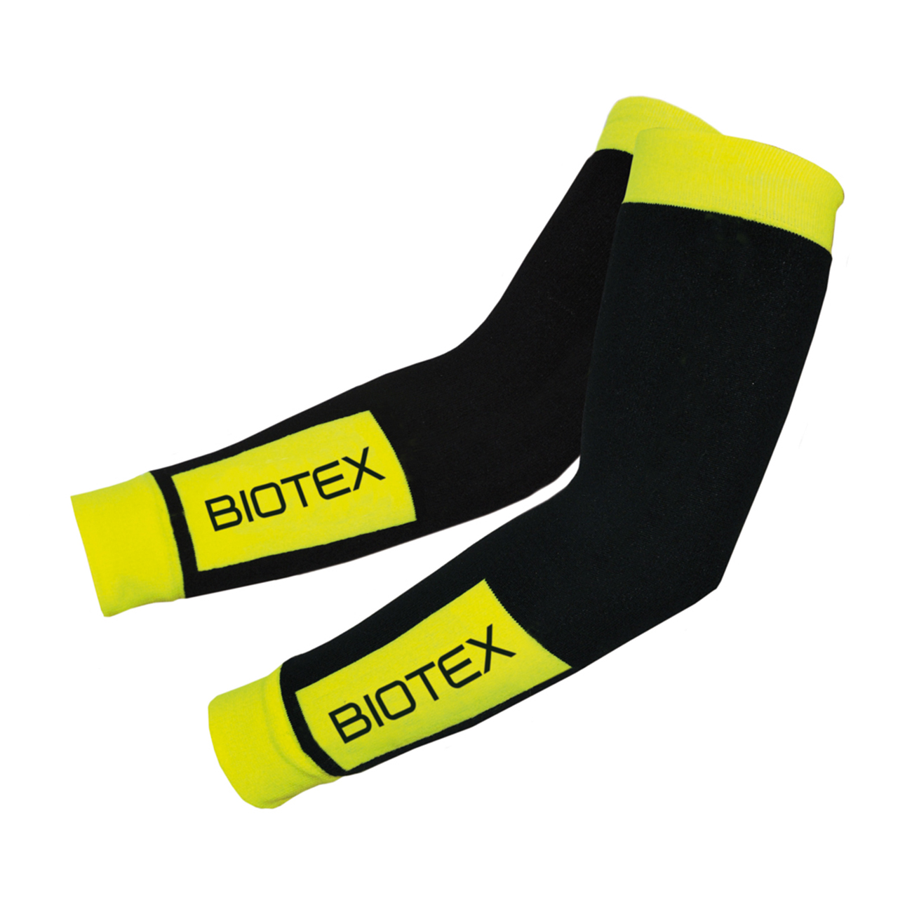 Levně BIOTEX Cyklistické návleky na ruce - THERMAL - zelená/černá/žlutá XL