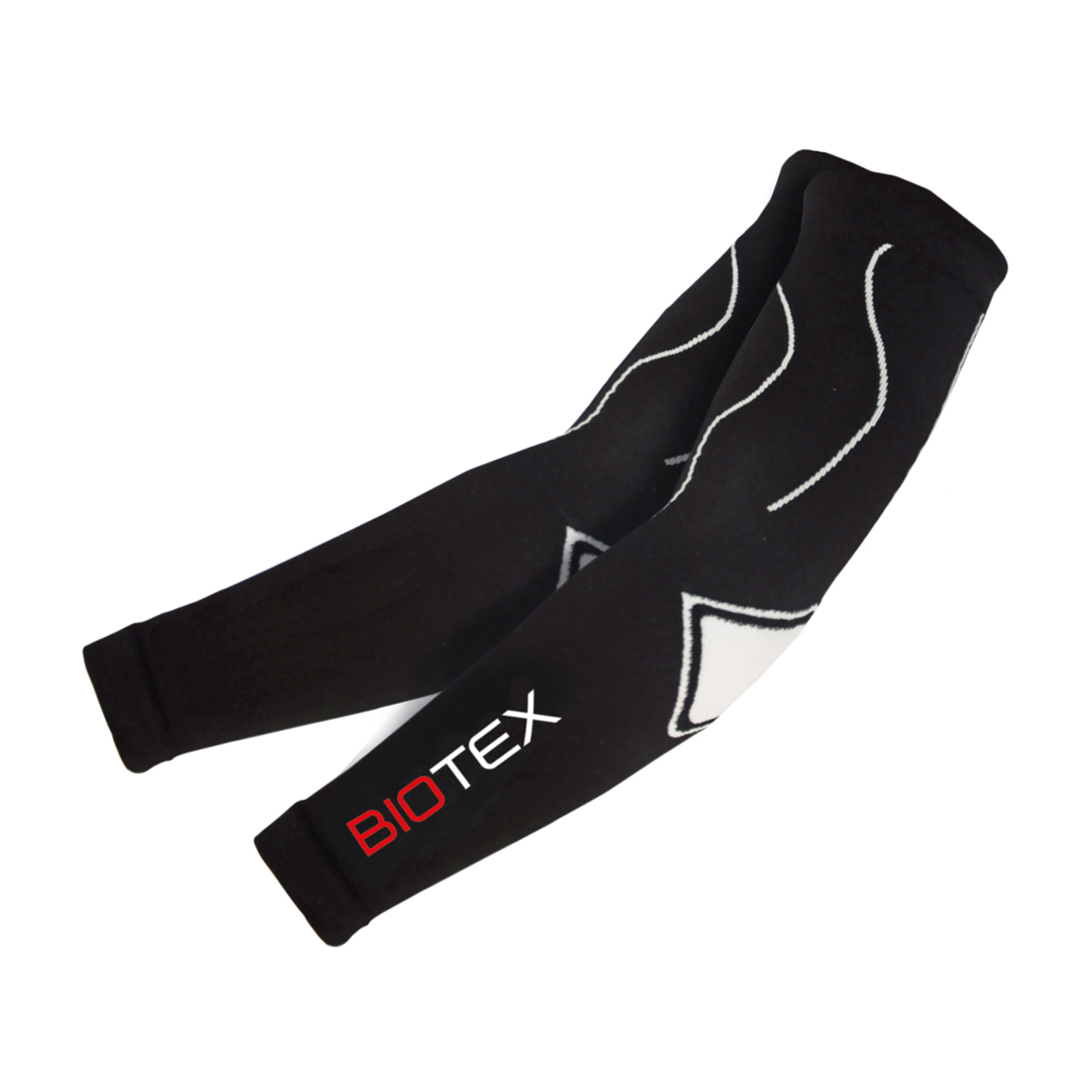 
                BIOTEX Cyklistické návleky na ruce - SEAMLESS - černá/bílá XS-S
            