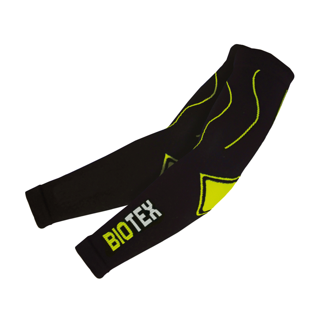 BIOTEX Cyklistické návleky na ruce - SEAMLESS - černá/žlutá