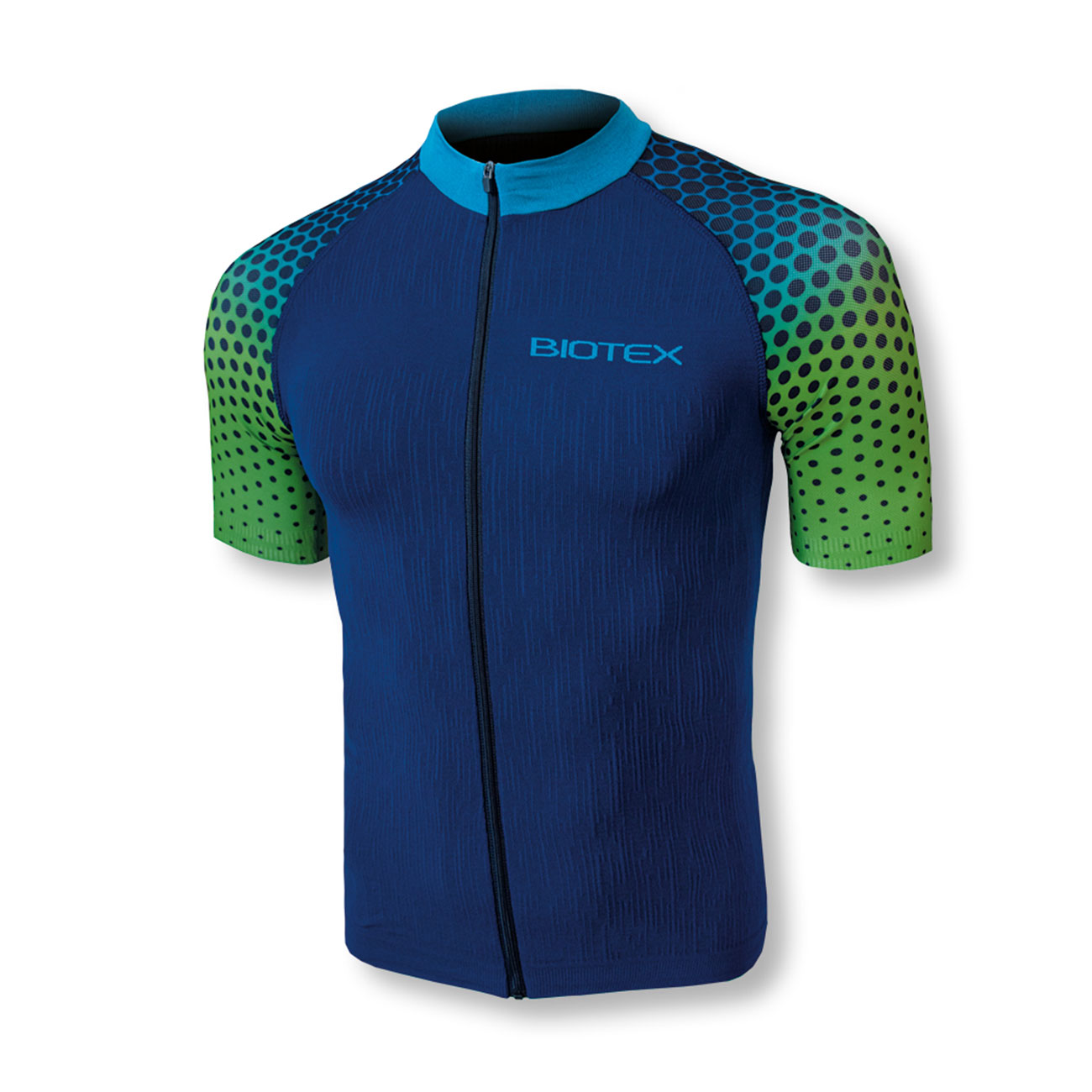 
                BIOTEX Cyklistický dres s krátkým rukávem - SMART - modrá/zelená XS-S
            