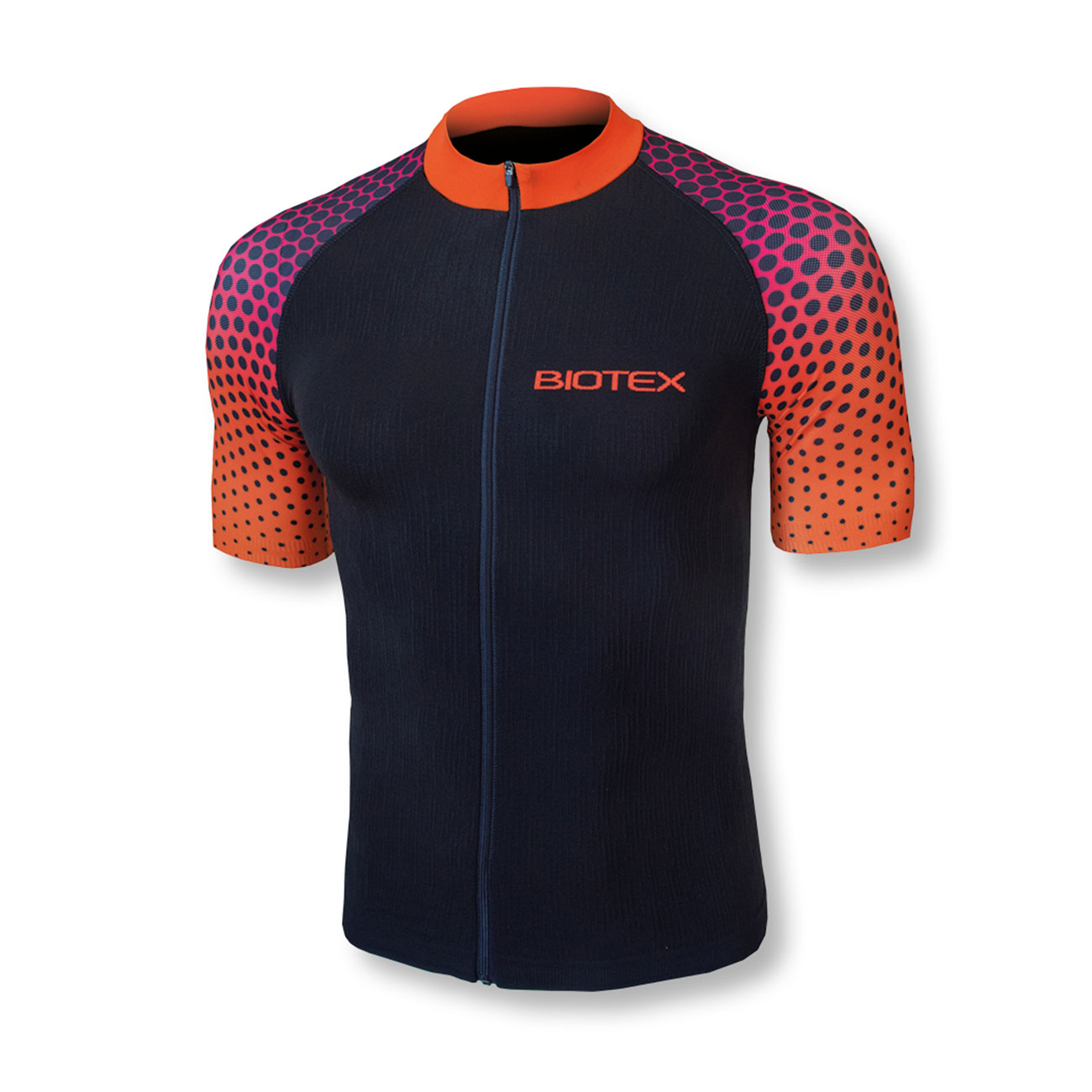 
                BIOTEX Cyklistický dres s krátkým rukávem - SMART - černá/oranžová M-L
            