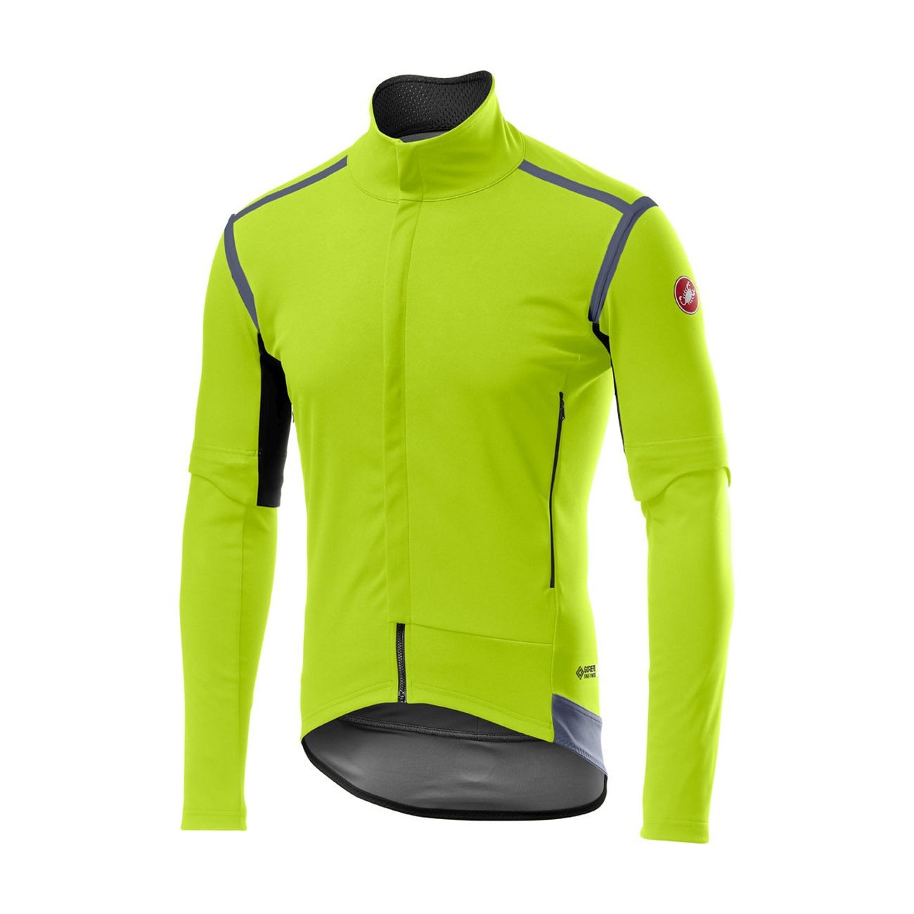 
                CASTELLI Cyklistická zateplená bunda - PERFETTO ROS CONVERT - žlutá M
            
