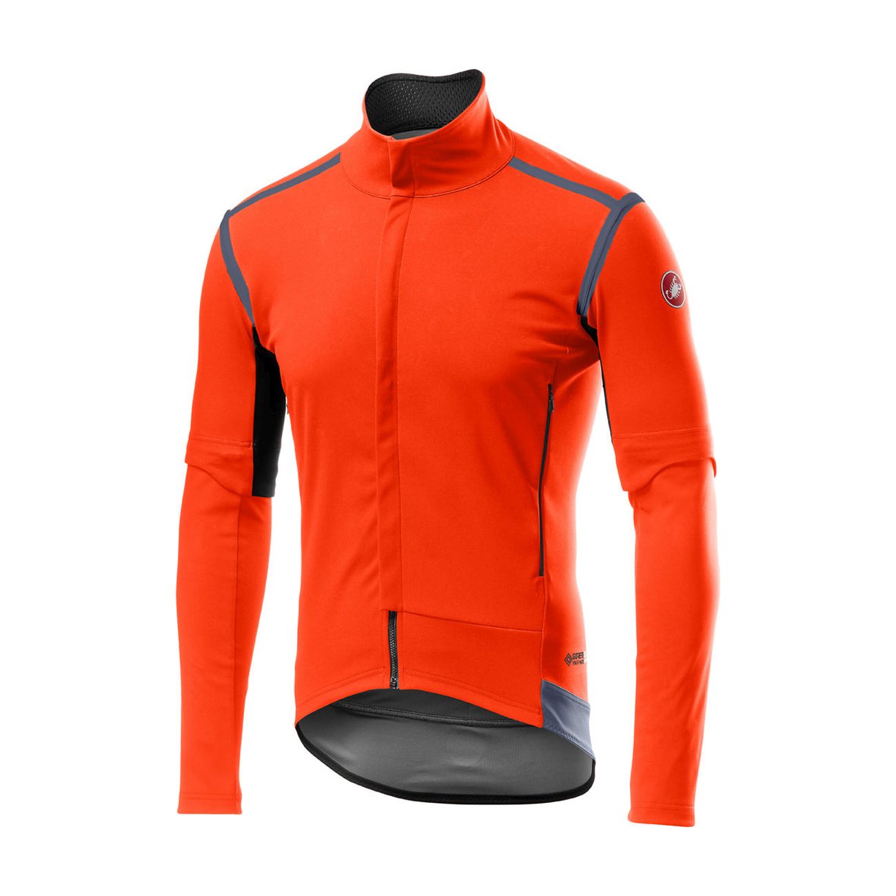 
                CASTELLI Cyklistická zateplená bunda - PERFETTO ROS CONVERT - oranžová
            