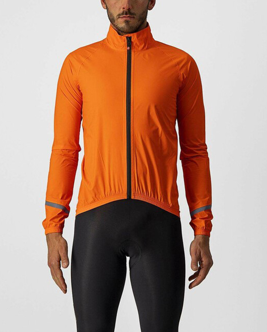 
                CASTELLI Cyklistická voděodolná pláštěnka - EMERGENCY RAIN 2 - oranžová 3XL
            