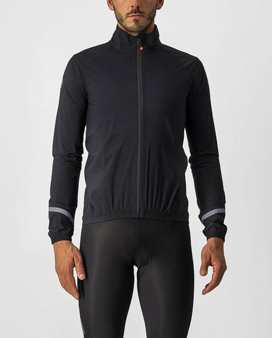 CASTELLI Cyklistická voděodolná pláštěnka - EMERGENCY RAIN 2 - černá 2XL