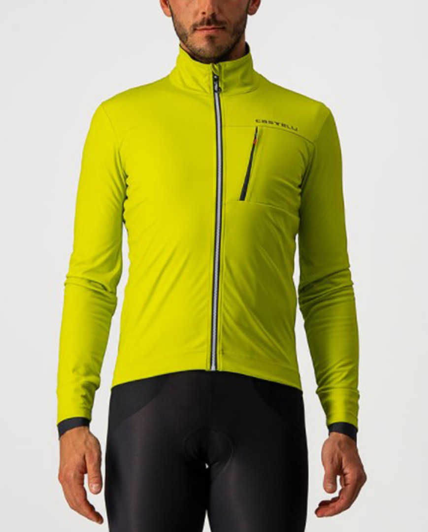 
                CASTELLI Cyklistická zateplená bunda - GO WINTER - žlutá XL
            