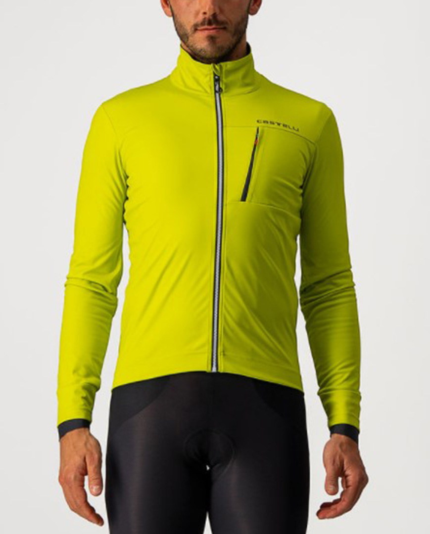 
                CASTELLI Cyklistická zateplená bunda - GO WINTER - žlutá 3XL
            