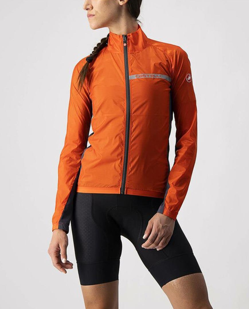 
                CASTELLI Cyklistická větruodolná bunda - SQUADRA STRECH LADY - červená XL
            
