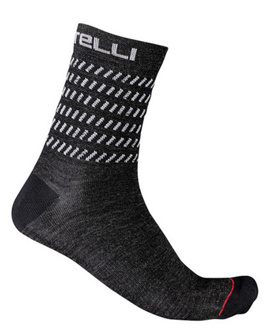 
                CASTELLI Cyklistické ponožky klasické - GO 15 - šedá S-M
            