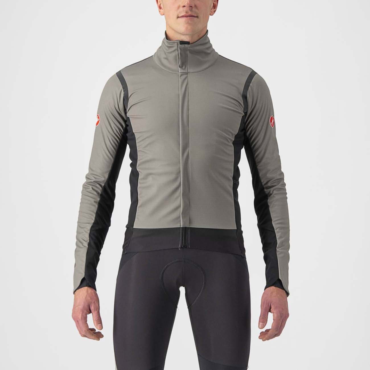 
                CASTELLI Cyklistická zateplená bunda - ALPHA RoS 2 - šedá/černá XL
            