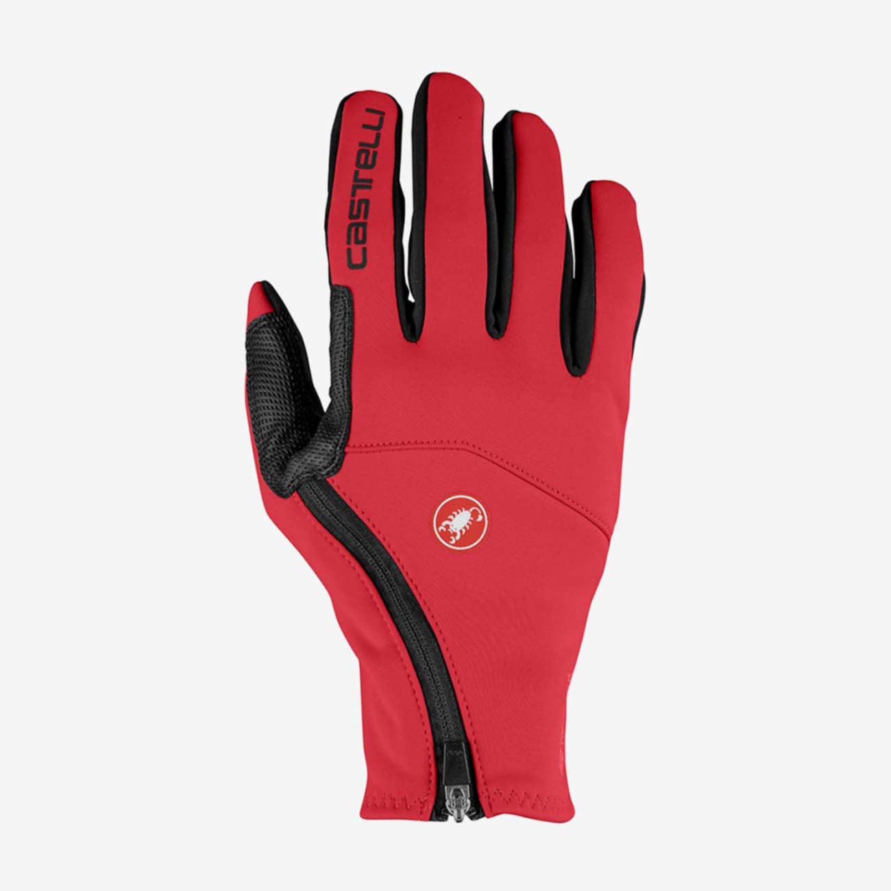 
                CASTELLI Cyklistické rukavice dlouhoprsté - MORTIROLO WINTER - černá/červená L
            