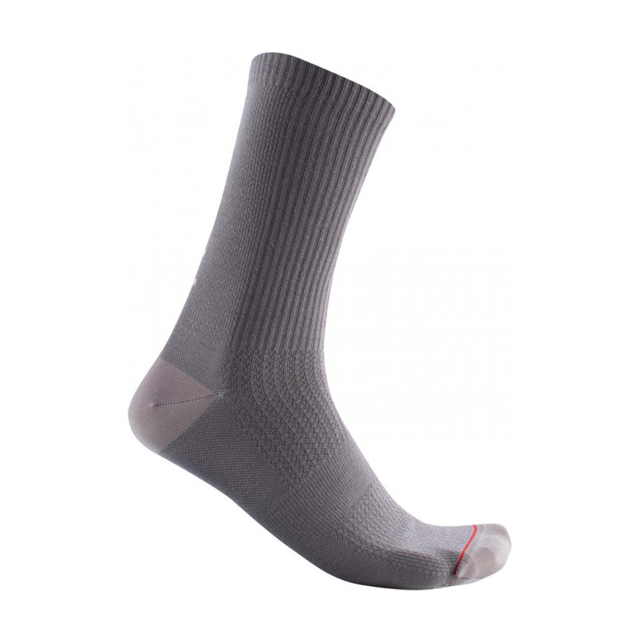 
                CASTELLI Cyklistické ponožky klasické - BANDITO WOOL 18 - šedá L-XL
            