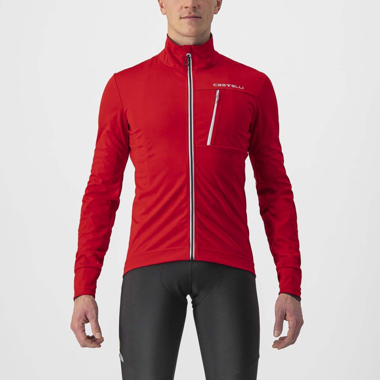 
                CASTELLI Cyklistická zateplená bunda - GO WINTER - červená/černá M
            