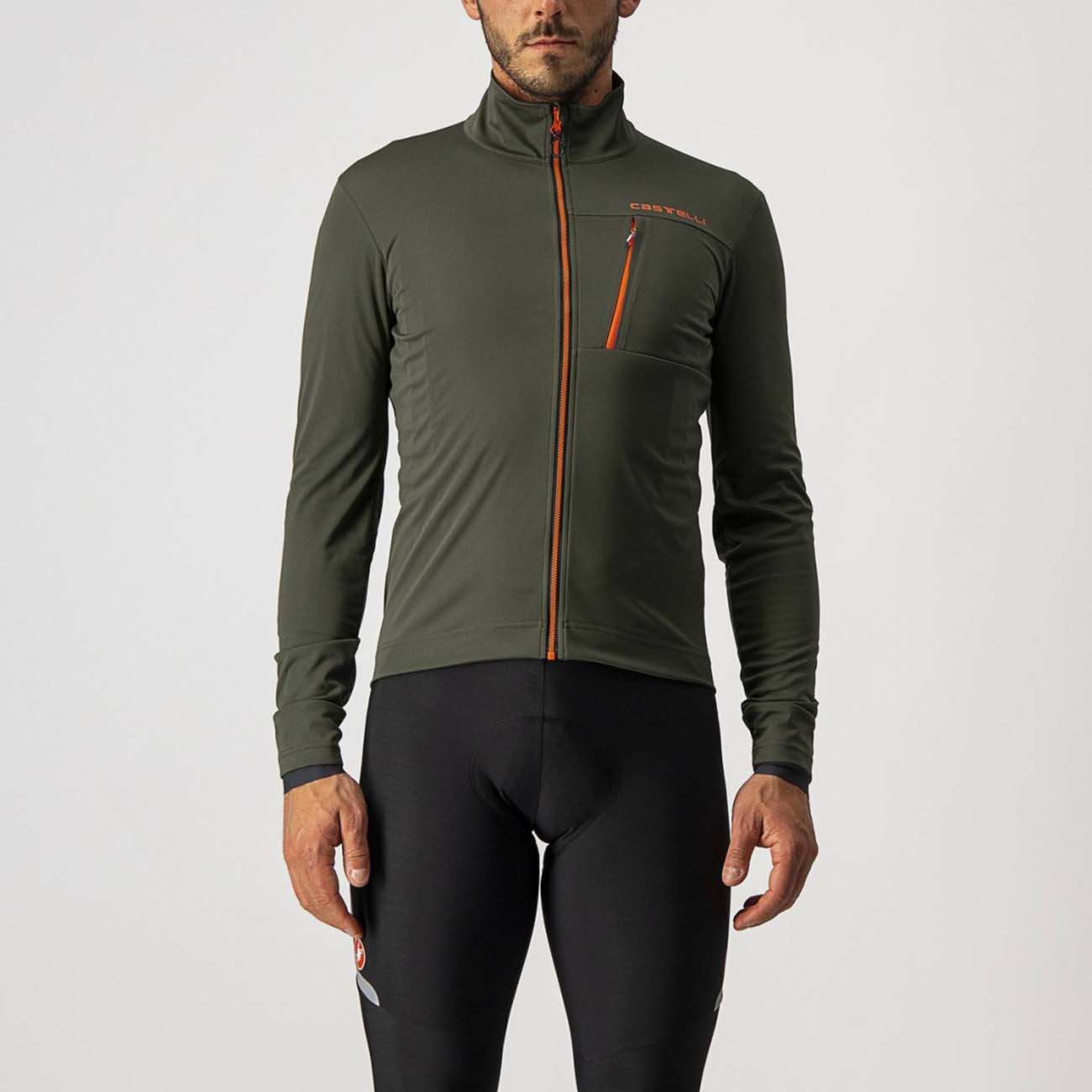 
                CASTELLI Cyklistická zateplená bunda - GO WINTER - zelená XL
            