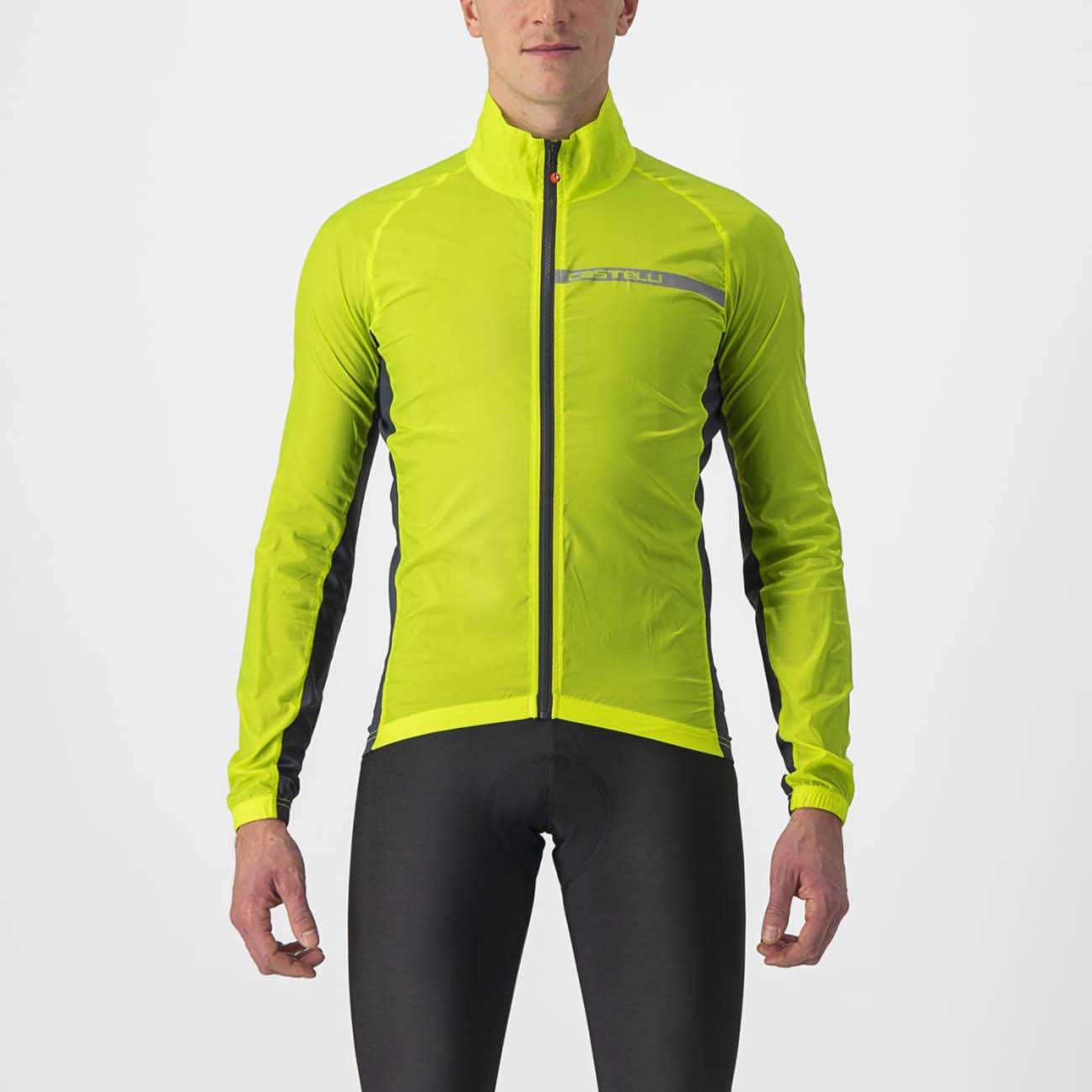 
                CASTELLI Cyklistická větruodolná bunda - SQUADRA STRETCH - žlutá S
            