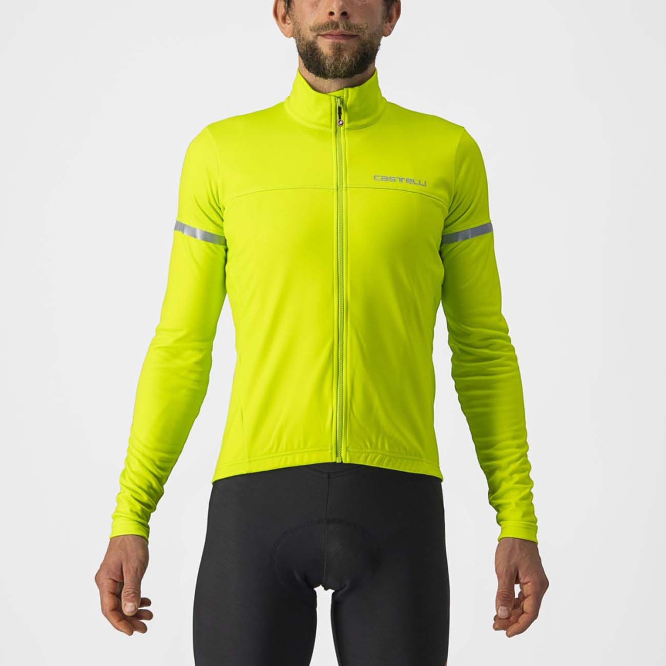 
                CASTELLI Cyklistický dres s dlouhým rukávem zimní - FONDO 2 WINTER - žlutá 3XL
            