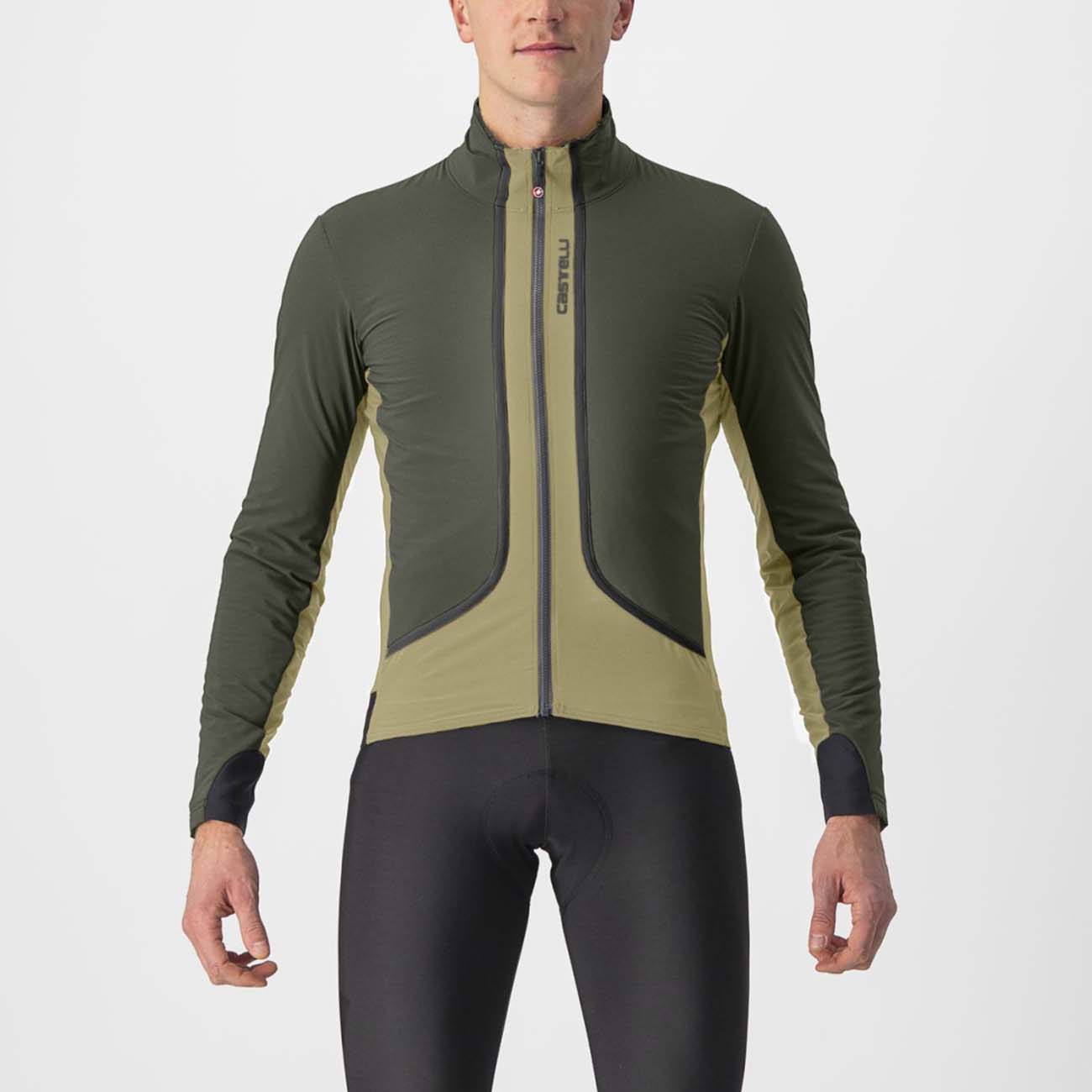 CASTELLI Cyklistická zateplená bunda - FLIGHT AIR - zelená 2XL