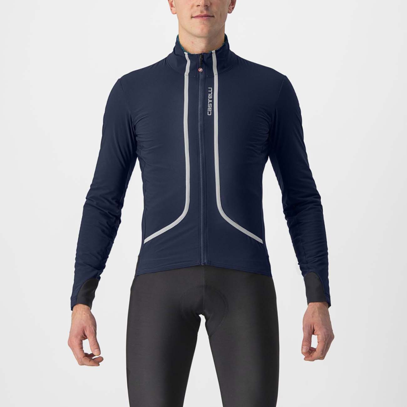 
                CASTELLI Cyklistická zateplená bunda - FLIGHT AIR - modrá 3XL
            