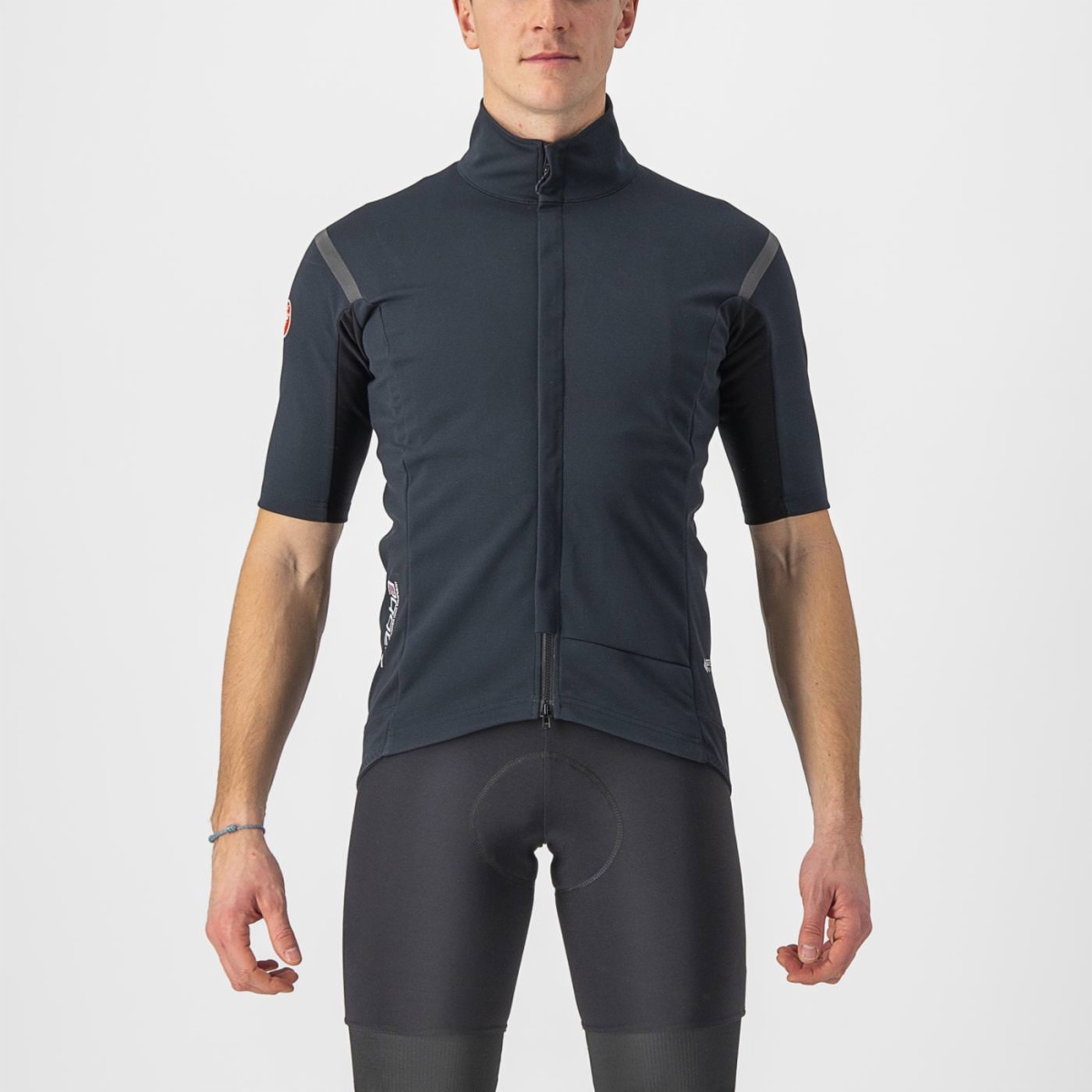 
                CASTELLI Cyklistický dres s krátkým rukávem - GABBA ROS 2 - antracitová 3XL
            