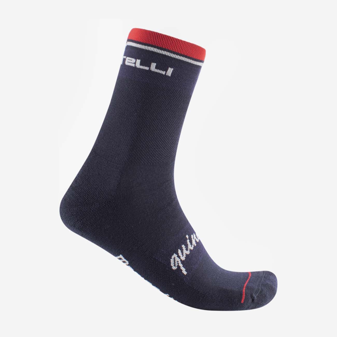 
                CASTELLI Cyklistické ponožky klasické - QUINDICI SOFT MERINO - modrá S-M
            