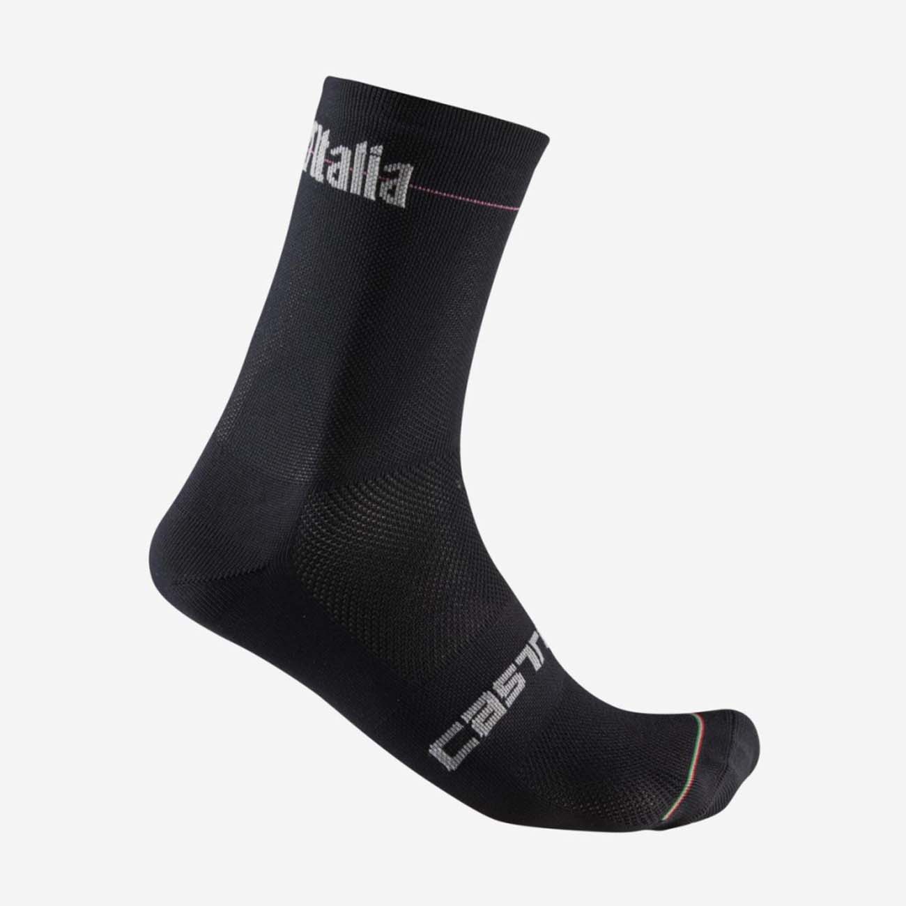 
                CASTELLI Cyklistické ponožky klasické - GIRO D\'ITALIA 2023 - černá S-M
            