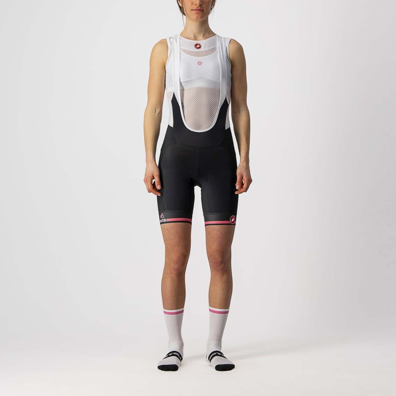 
                CASTELLI Cyklistické kalhoty krátké s laclem - GIRO D\'ITALIA 2023 W - růžová/černá XL
            