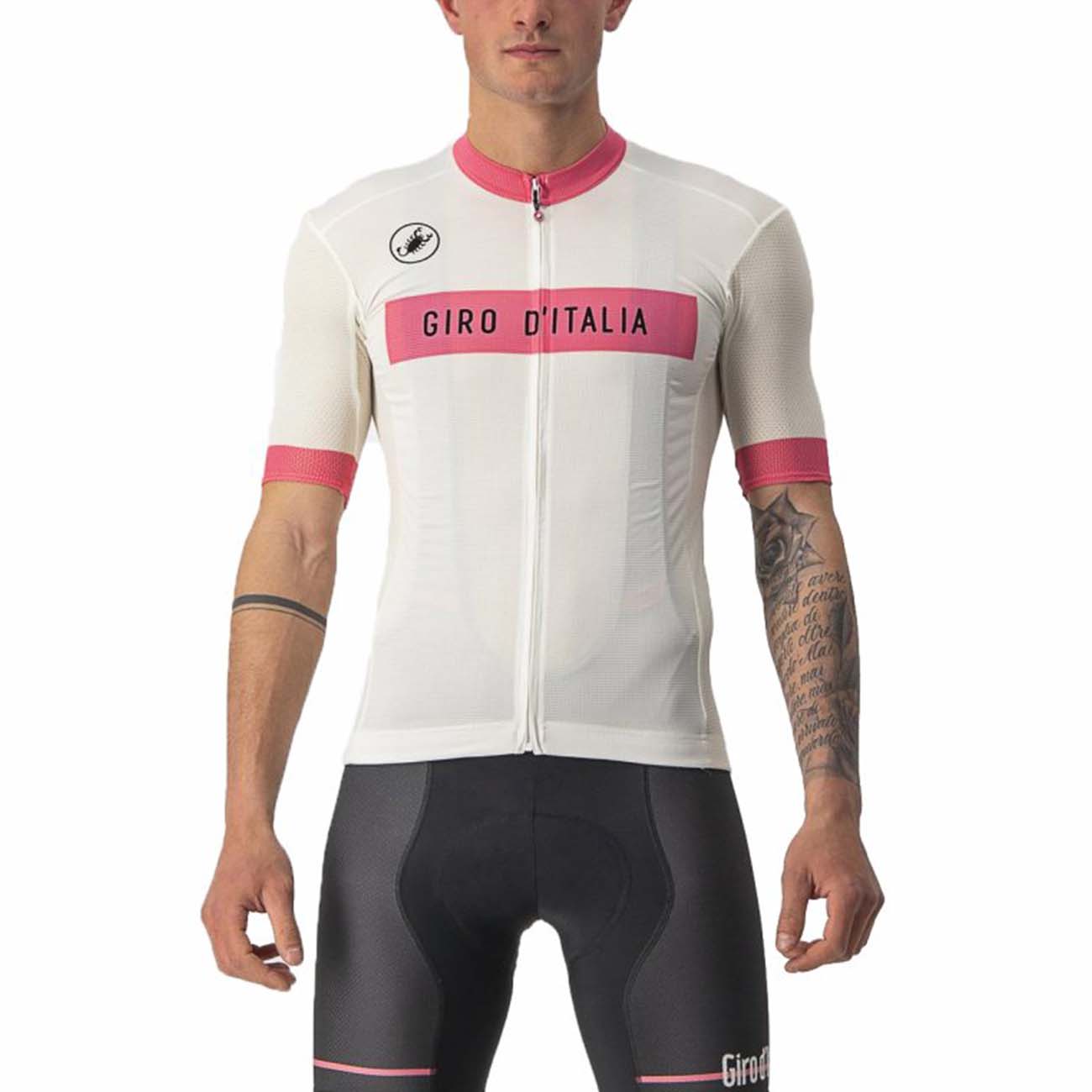 
                CASTELLI Cyklistický dres s krátkým rukávem - GIRO D\'ITALIA 2022 - bílá 2XL
            