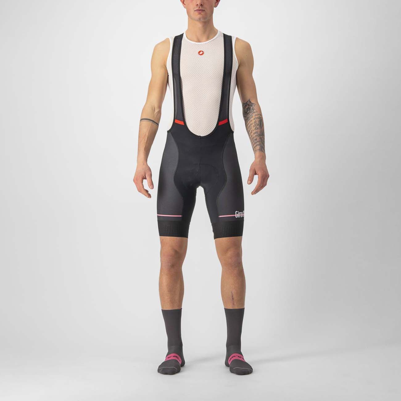 
                CASTELLI Cyklistické kalhoty krátké s laclem - GIRO D\'ITALIA 2023 - černá
            