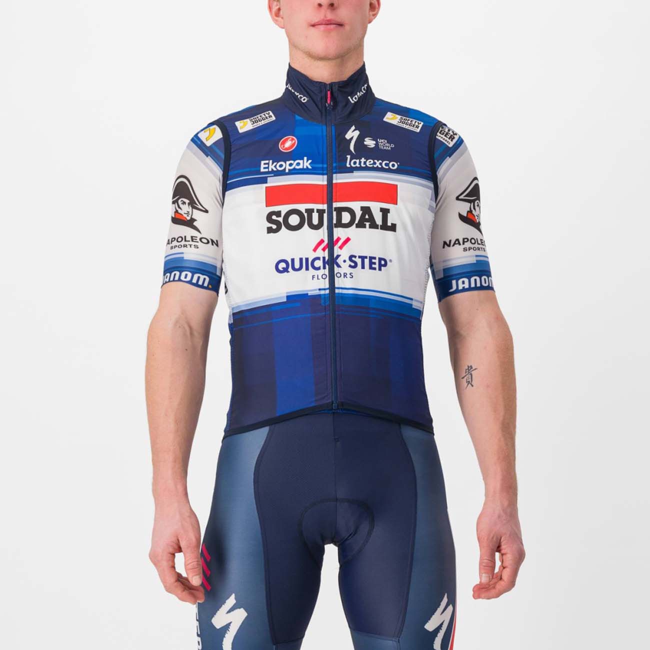 
                CASTELLI Cyklistická vesta - SOUDAL QUICK-STEP 23 - bílá/modrá
            