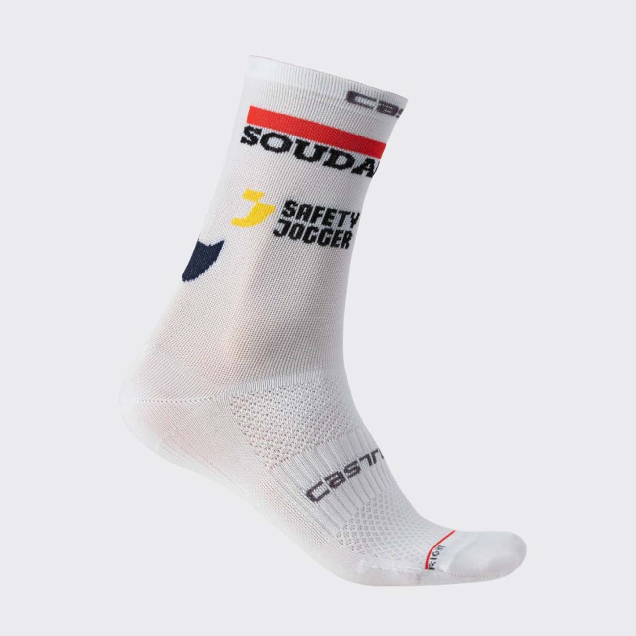 Levně CASTELLI Cyklistické ponožky klasické - SOUDAL QUICK-STEP 23 - bílá S-M