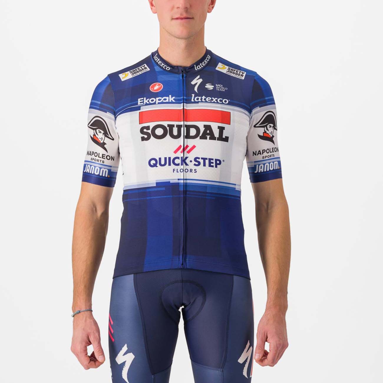 
                CASTELLI Cyklistický dres s krátkým rukávem - SOUDAL QUICK-STEP 23 - bílá/modrá L
            