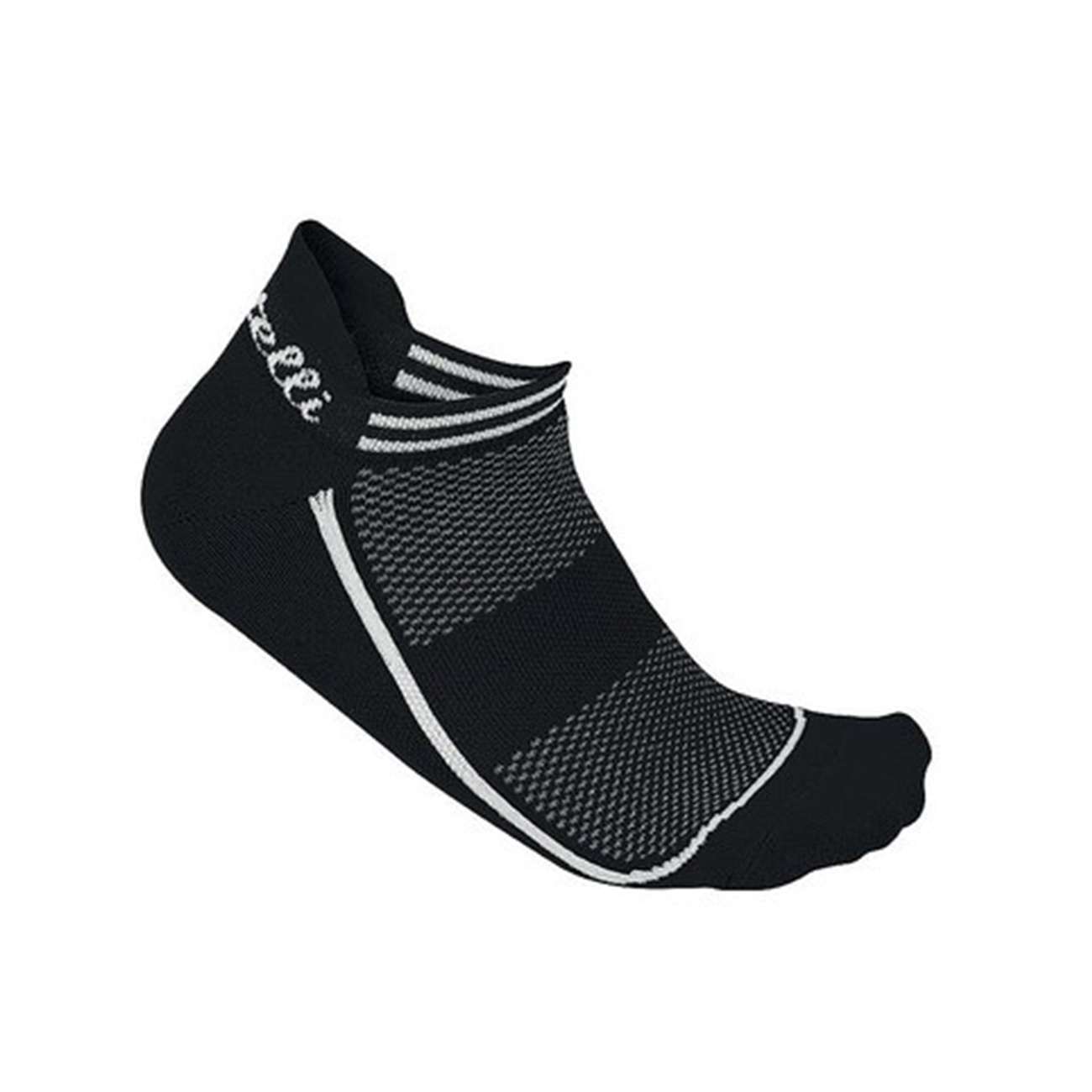 
                CASTELLI Cyklistické ponožky kotníkové - INVISIBLE LADY - černá
            