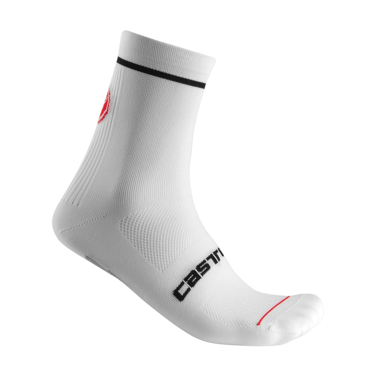 
                CASTELLI Cyklistické ponožky klasické - ENTRATA 9 - bílá 2XL
            