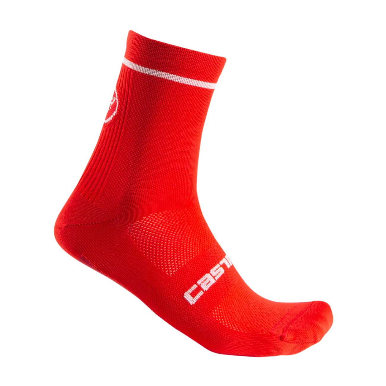 
                CASTELLI Cyklistické ponožky klasické - ENTRATA 9 - červená L-XL
            