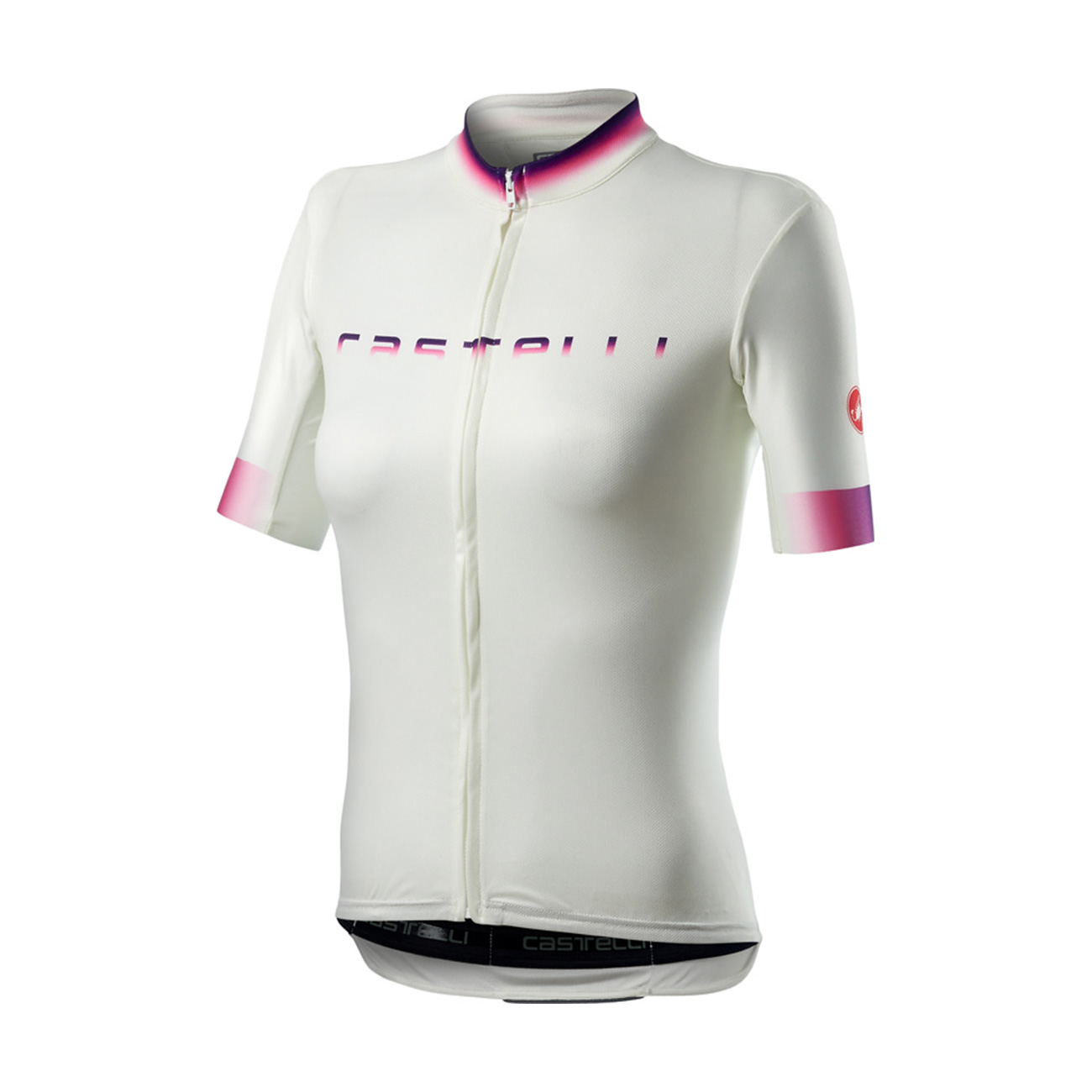 
                CASTELLI Cyklistický dres s krátkým rukávem - GRADIENT LADY - bílá/ivory/růžová XL
            