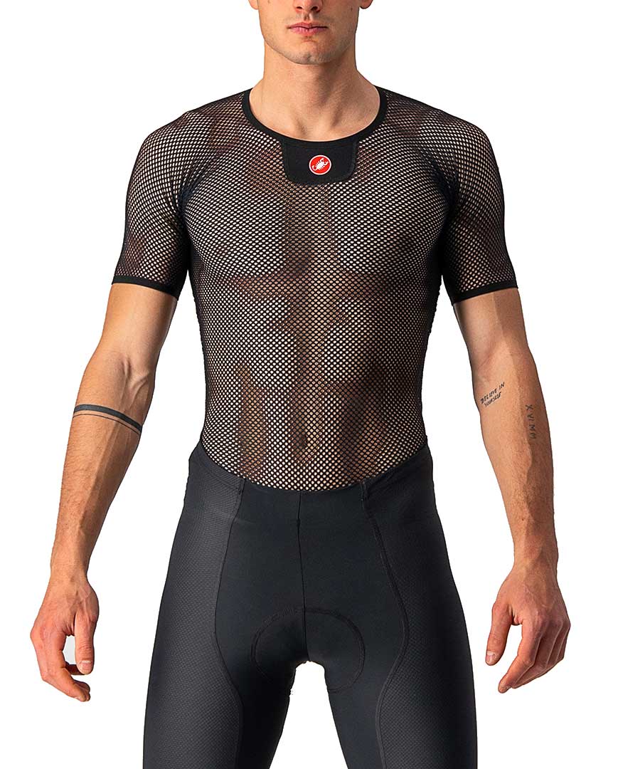 
                CASTELLI Cyklistické triko s krátkým rukávem - CORE MESH 3 - černá L-XL
            