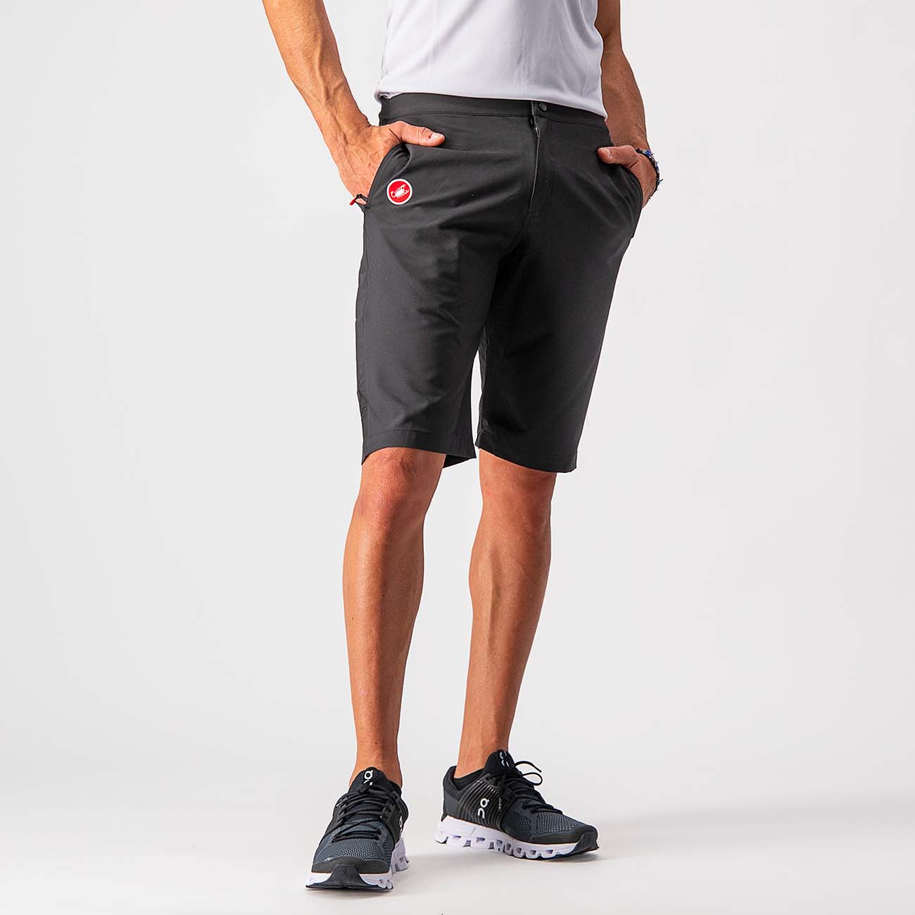 
                CASTELLI Cyklistické kalhoty krátké bez laclu - MILANO - černá XL
            