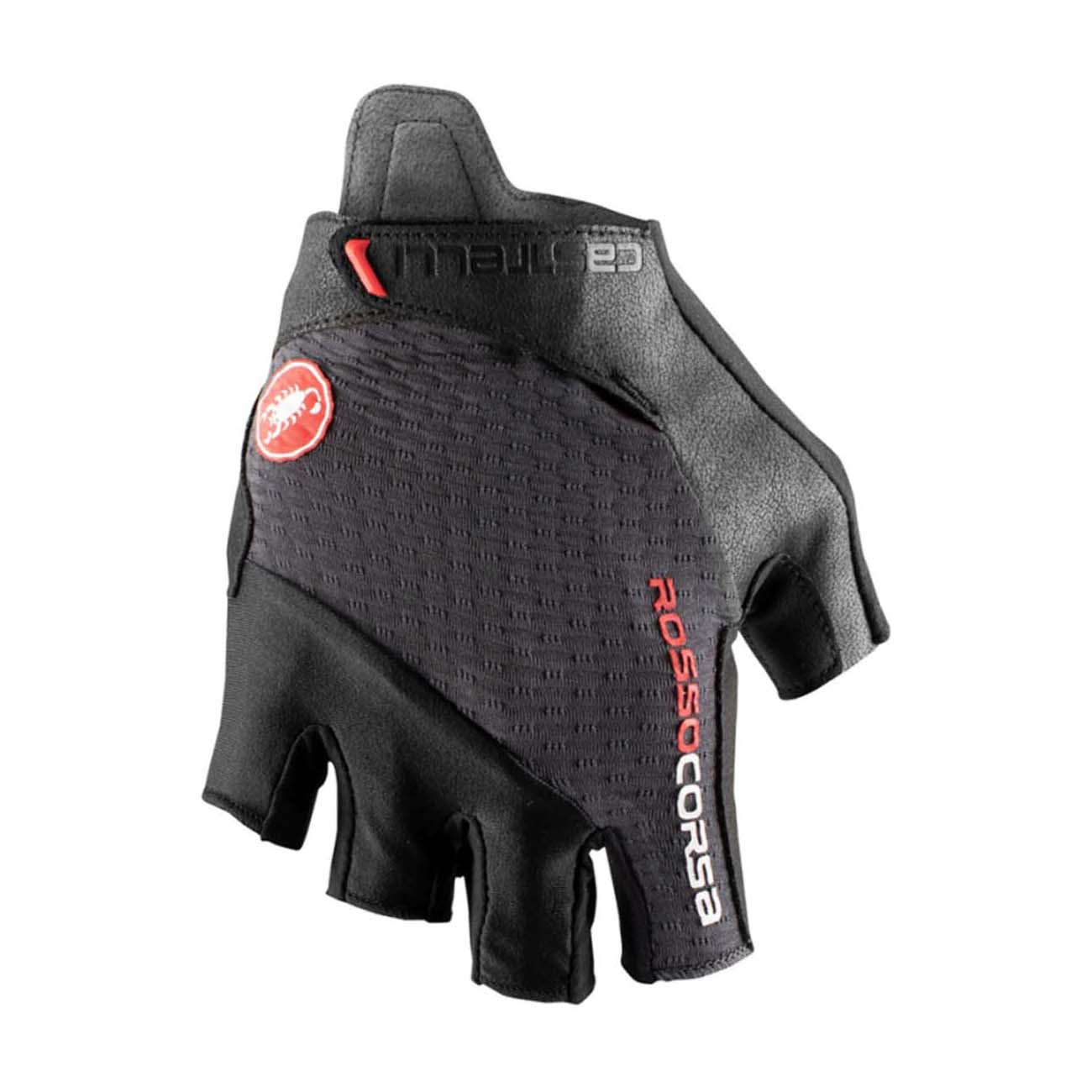 
                CASTELLI Cyklistické rukavice krátkoprsté - ROSSO CORSA PRO V - šedá S
            